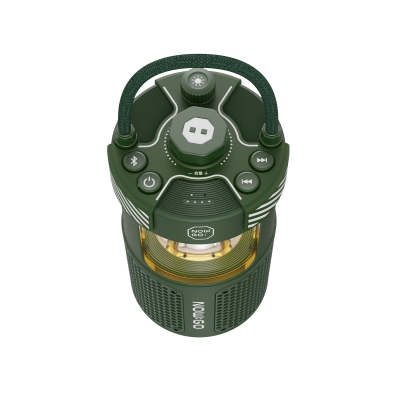 NowGo F1 20W Bluetoooth Hoparlör Taşınabilir Powerbank Kamp Feneri Yeşil - 2