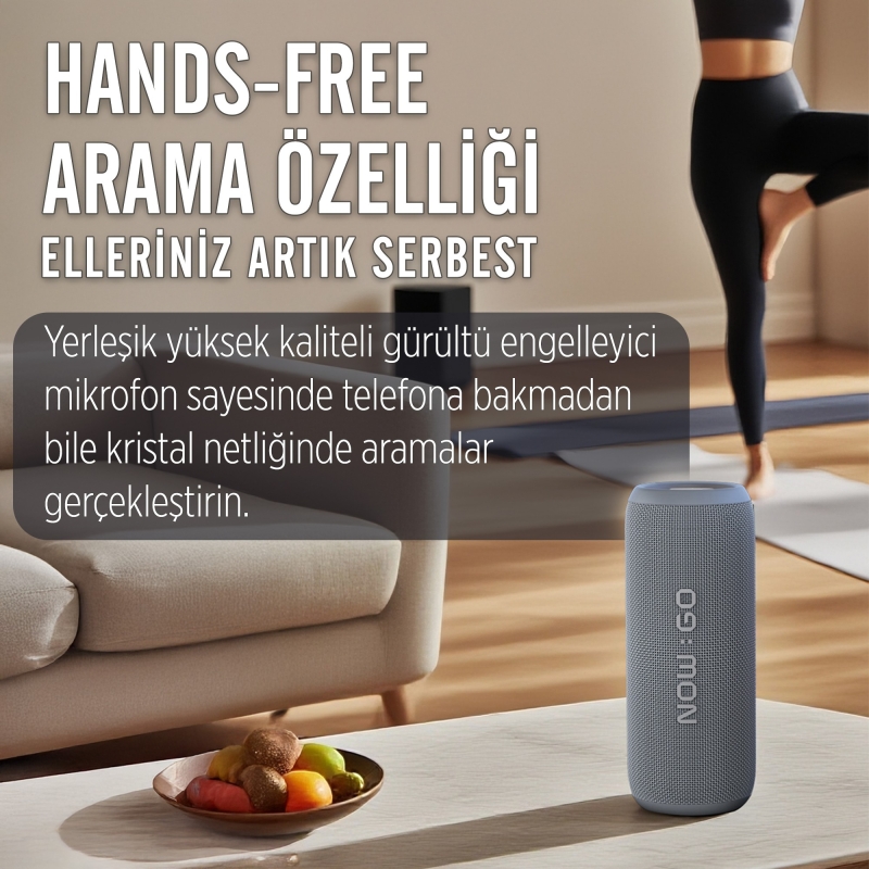 NowGo F6 20W RGB Speaker Su Geçirmez Taşınabilir Kablosuz Bluetooth Hoparlör Gri - 11