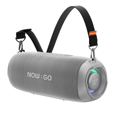 NowGo F8 40W RGB Speaker Su Geçirmez Taşınabilir Kablosuz Bluetooth Hoparlör Gri - NowGo