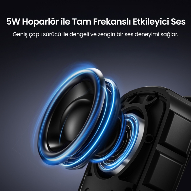 NowGo Lava Clip 5W Klipsli Su Geçirmez Taşınabilir Mini Bluetooth Hoparlör Bej - 3