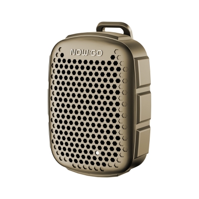 NowGo Lava Clip 5W Klipsli Su Geçirmez Taşınabilir Mini Bluetooth Hoparlör Kahverengi - NowGo