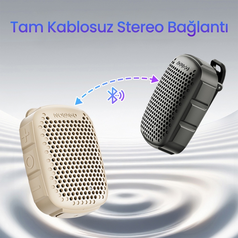 NowGo Lava Clip 5W Klipsli Su Geçirmez Taşınabilir Mini Bluetooth Hoparlör Siyah - 8