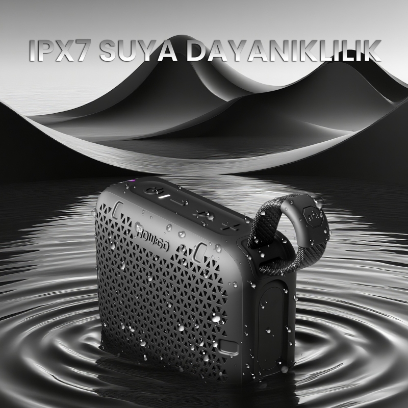 NowGo Stone M1 5W Su Geçirmez Taşınabilir Bluetooth 5.4 Hoparlör Siyah - 8