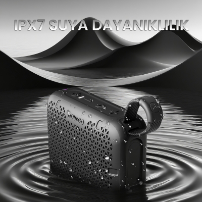 NowGo Stone M1 5W Su Geçirmez Taşınabilir Bluetooth 5.4 Hoparlör Siyah - 8