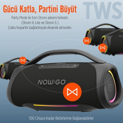 NowGo Storm 2 160W RGB Super Bass TWS Party Speaker Taşınabilir Kablosuz Bluetooth Hoparlör - 5