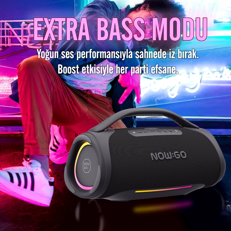 NowGo Storm 2 160W RGB Super Bass TWS Party Speaker Taşınabilir Kablosuz Bluetooth Hoparlör - 8