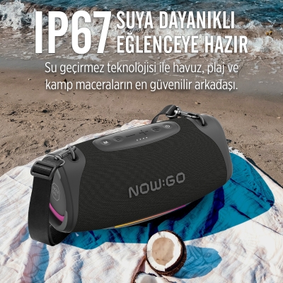 NowGo Storm Lite 80W RGB Super Bass TWS Party Speaker Taşınabilir Kablosuz Bluetooth Hoparlör - 5