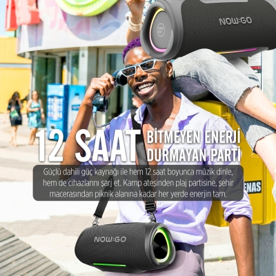 NowGo Storm Lite 80W RGB Super Bass TWS Party Speaker Taşınabilir Kablosuz Bluetooth Hoparlör - 9