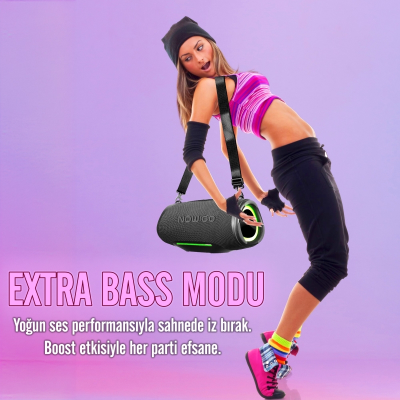 NowGo Storm Lite 80W RGB Super Bass TWS Party Speaker Taşınabilir Kablosuz Bluetooth Hoparlör - 6