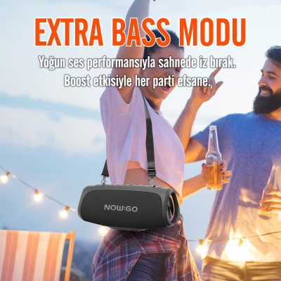 NowGo Storm S 60W RGB Super Bass TWS Party Speaker Taşınabilir Kablosuz Bluetooth Hoparlör - 7