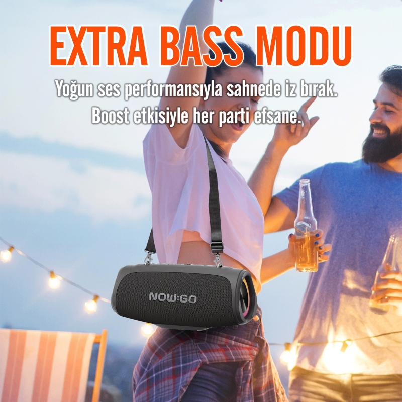 NowGo Storm S 60W RGB Super Bass TWS Party Speaker Taşınabilir Kablosuz Bluetooth Hoparlör - 7