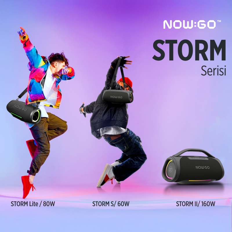 NowGo Storm S 60W RGB Super Bass TWS Party Speaker Taşınabilir Kablosuz Bluetooth Hoparlör - 10