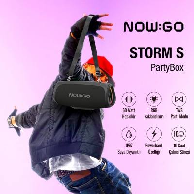 NowGo Storm S 60W RGB Super Bass TWS Party Speaker Taşınabilir Kablosuz Bluetooth Hoparlör - 2