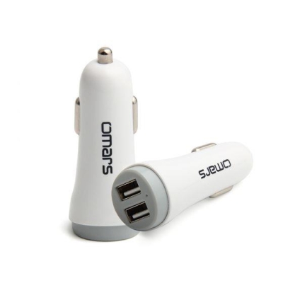 Omars 4.8A Çift USB Çıkışlı Araç Şarj Cihazı - Omars