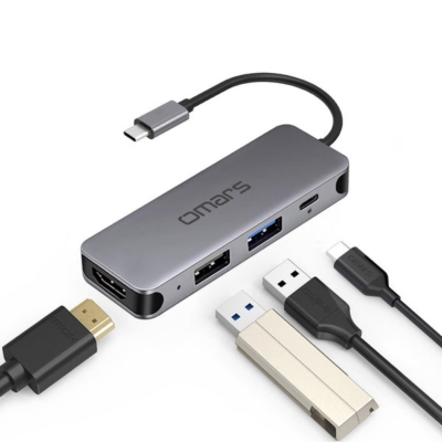 Omars Type-C to 4K HDMI 2*USB-A ve PD Şarj Destekli Hub Çoklayıcı Adaptör - 3