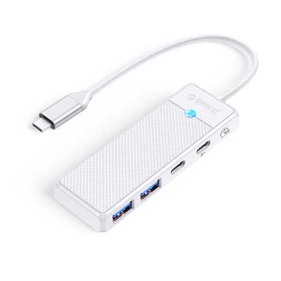 Orico 4 Portlu Type-C to USB 3.0 / Type-C PD 100W Yüksek Hızlı 5Gbps HUB Çoklayıcı Beyaz - Orico