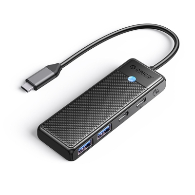 Orico 4 Portlu Type-C to USB 3.0 / Type-C PD 100W Yüksek Hızlı 5Gbps HUB Çoklayıcı Siyah - Orico