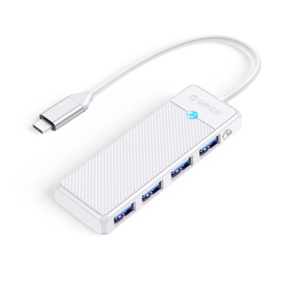Orico 4 Portlu Type-C to USB 3.0 Yüksek hızlı 5Gbps HUB Çoklayıcı Beyaz - Orico