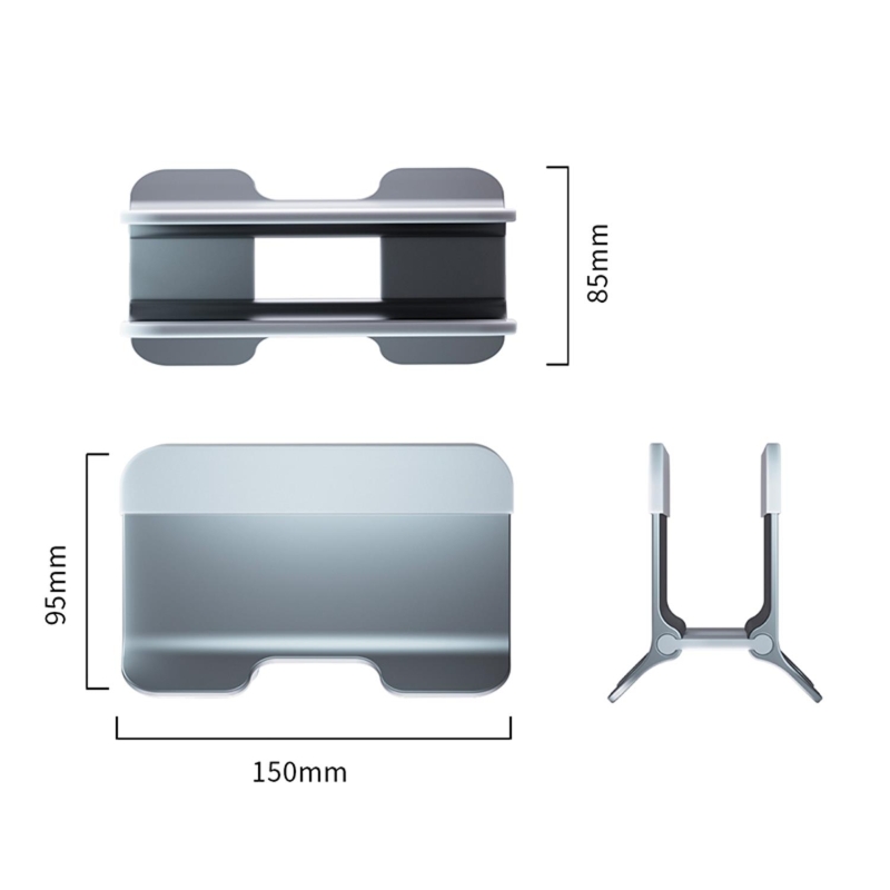 Orico Alüminyum Notebook Macbook Dikey Masaüstü Standı Gri - 3