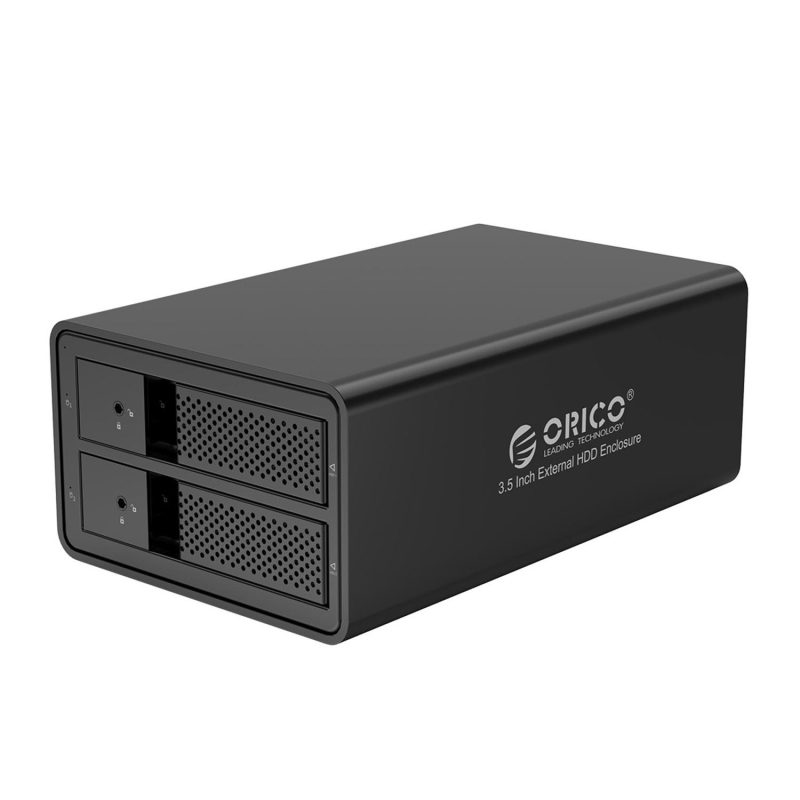 Orico RAID Özellikli Dual Bay 2.5” 3.5” inch SATA SSD Hard Disk Kutusu 32TB Destekli - 1