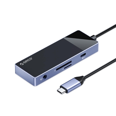 Orico Type-C PD100W 4K 30Hz HDMI 3.5mm Jak SD TF Kart Okuyucu 3 USB Portlu Hub Çoklayıcı - Orico