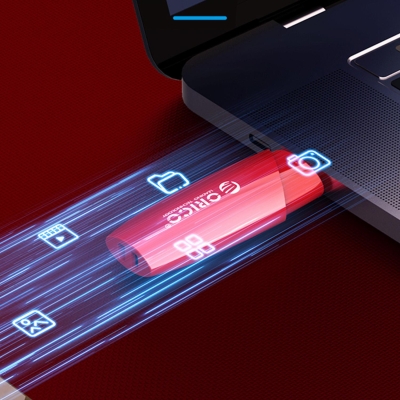 Orico Type-C USB3.2 Gen1 256GB USB-C Flash Bellek Kırmızı - 6