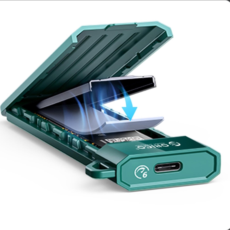 Orico USB 3.1 Gen2 Type-C 10Gbps M.2 NVMe SATA SSD Disk Kutusu Gri - 5