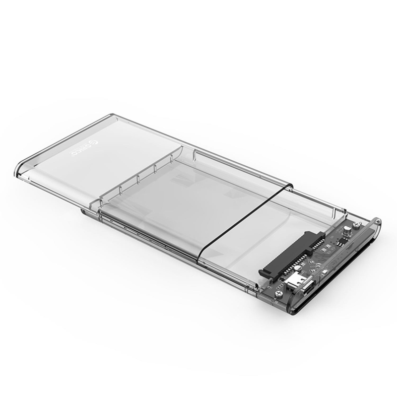 Orico USB 3.1 Gen2 Type-C 2.5” inch SATA SSD Hard Disk Kutusu Şeffaf - 1
