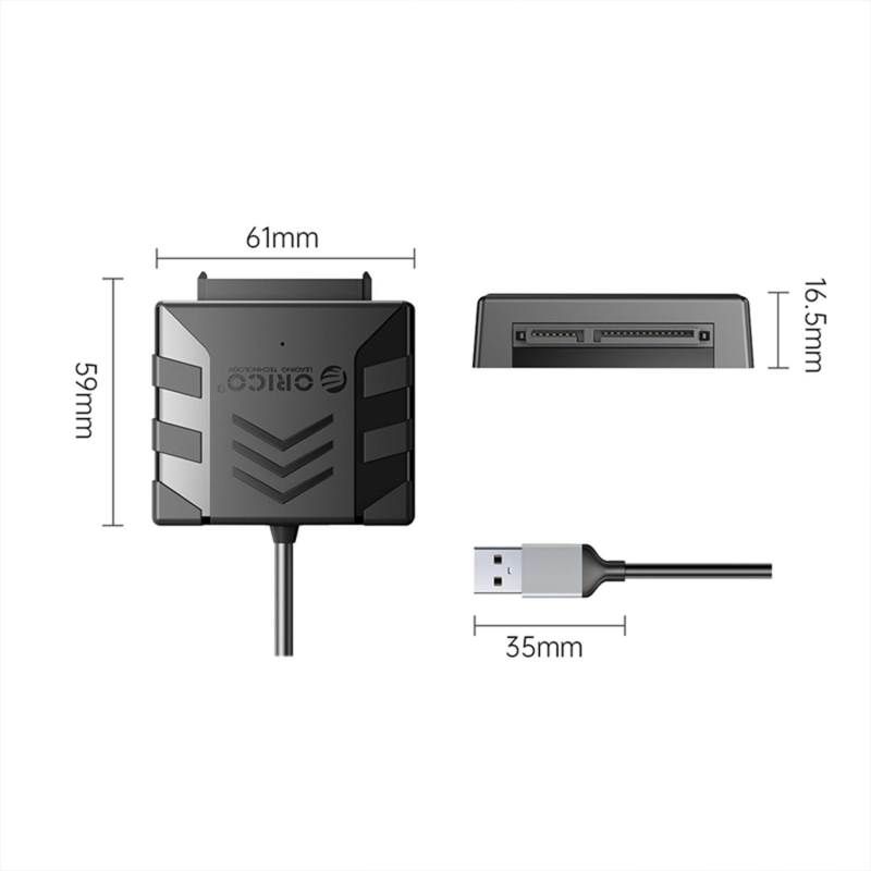 Orico USB-A 3.0 to SATA 3.0 5Gbps HDD/SSD Dönüştürücü Adaptör Siyah - 5