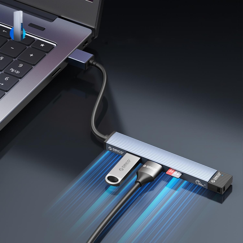 Orico USB-A to USB 3.0 Alüminyum Alaşım 4 Portlu Çoklayıcı HUB - 2