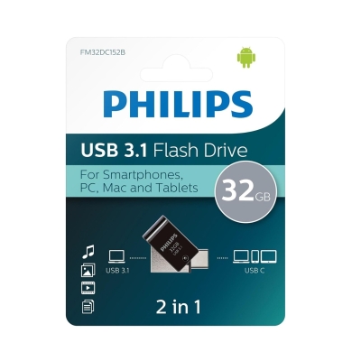 Philips 32GB OTG Dual Drive Type-C ve USB Flash Bellek - 7