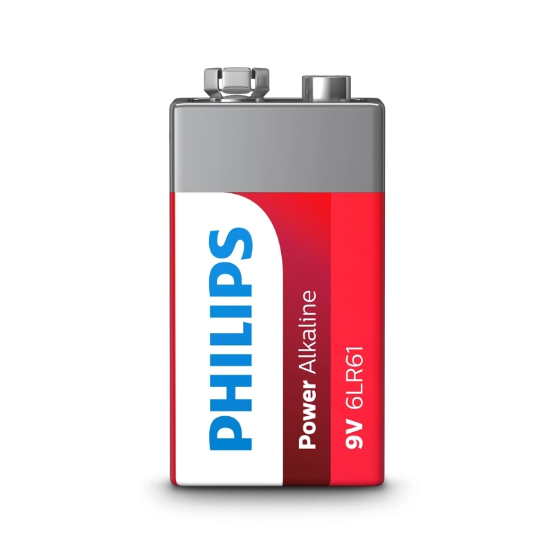 Philips 6LR61-P1B 9V Power Alkalin Pil - 1