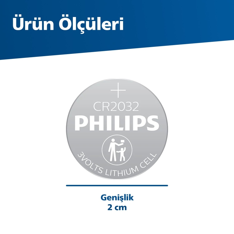 Philips CR2032 3V Lityum Düğme Pil 5'li Paket - 7