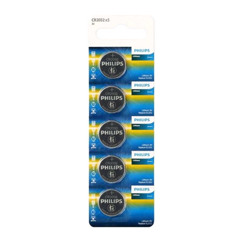 Philips CR2032 3V Lityum Düğme Pil 5'li Paket - 1