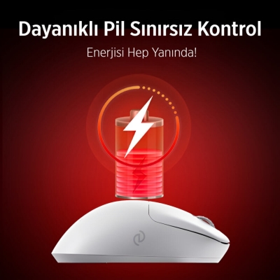 Philips Evnia SPK9418W Kablosuz 12000 DPI PAW3311 Sensörlü Gaming Oyuncu Mouse Beyaz - 4