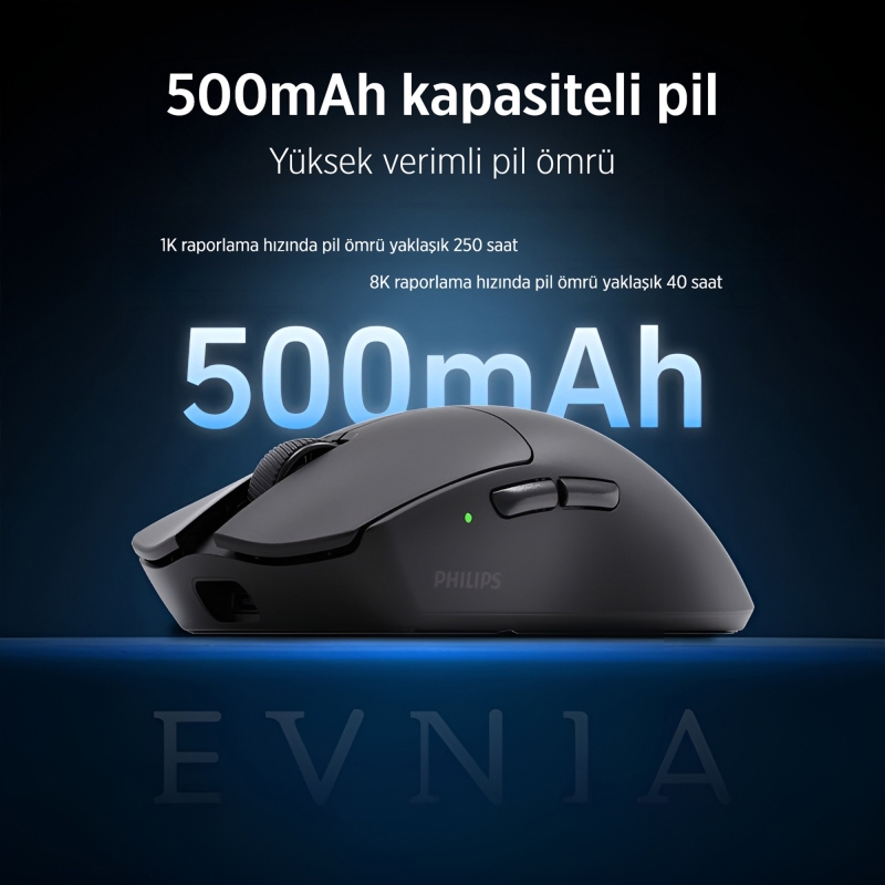 Philips Evnia SPK9718B Lightweight PAW3950 Sensör 36000 DPI 3 Modlu Gaming Oyuncu Mouse Siyah - 7
