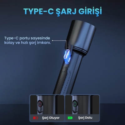 Philips SFL1403 400 Lümen 5W Led El Feneri Teleskopik Zoom Sos Modlu Şarj Edilebilir Uzun Menzilli Flashlight - 5