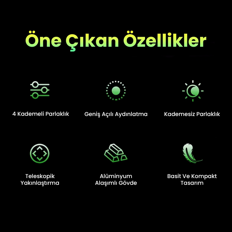 Philips SFL2124 250 Lümen 5W Led El Feneri Teleskopik Zoom Sos Modlu Metal Gövdeli Şarj Edilebilir Uzun Menzilli Flashlight - 4