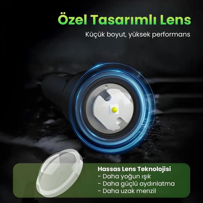 Philips SFL2124 250 Lümen 5W Led El Feneri Teleskopik Zoom Sos Modlu Metal Gövdeli Şarj Edilebilir Uzun Menzilli Flashlight - 5