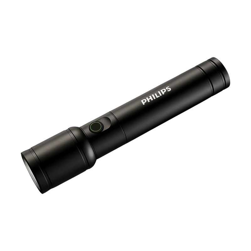 Philips SFL2124 250 Lümen 5W Led El Feneri Teleskopik Zoom Sos Modlu Metal Gövdeli Şarj Edilebilir Uzun Menzilli Flashlight - 1