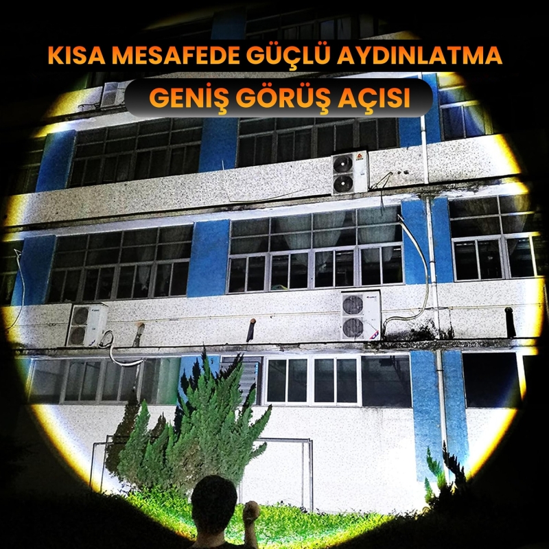 Philips SFL2203 450 Lümen 5W Led El Feneri Teleskopik Zoom Sos Modlu Metal Gövdeli Şarj Edilebilir Uzun Menzilli Flashlight - 5