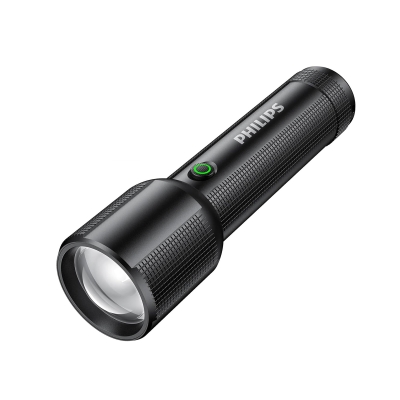 Philips SFL2203 450 Lümen 5W Led El Feneri Teleskopik Zoom Sos Modlu Metal Gövdeli Şarj Edilebilir Uzun Menzilli Flashlight - Philips