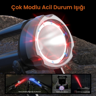 Philips SFL3101 800 Lümen IP54 Su Geçirmez 3000mAh Şarj Edilebilir LED El Feneri - 4