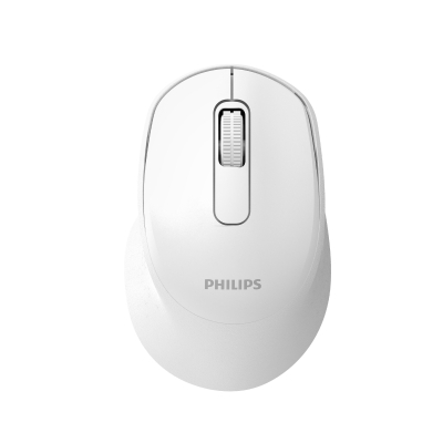 Philips SPK7448 Bluetooth 5.2 ve 2.4GHz 1600DPI Sessiz Optik Kablosuz Mouse Beyaz - Philips