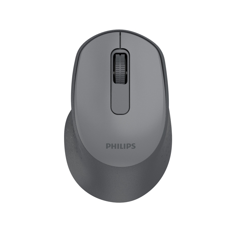 Philips SPK7448 Bluetooth 5.2 ve 2.4GHz 1600DPI Sessiz Optik Kablosuz Mouse Gri - 1