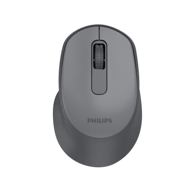 Philips SPK7448 Bluetooth 5.2 ve 2.4GHz 1600DPI Sessiz Optik Kablosuz Mouse Gri - 1