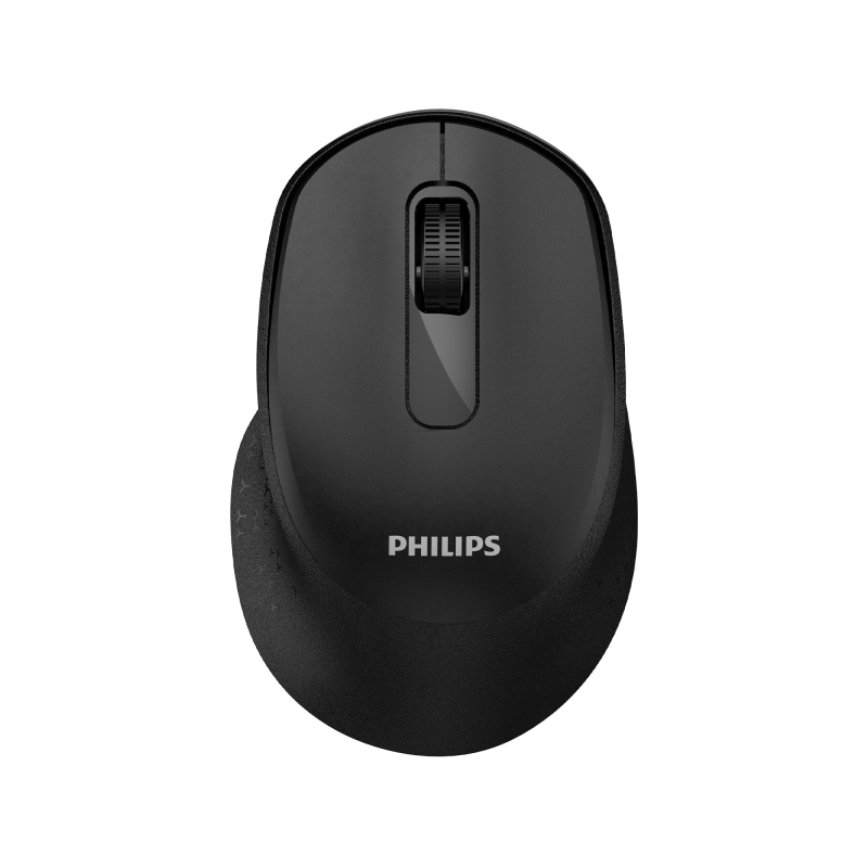 Philips SPK7448 Bluetooth 5.2 ve 2.4GHz 1600DPI Sessiz Optik Kablosuz Mouse Siyah - 1