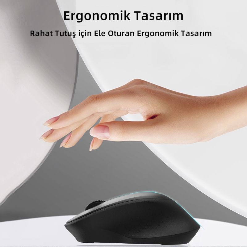 Philips SPK7448 Bluetooth 5.2 ve 2.4GHz 1600DPI Sessiz Optik Kablosuz Mouse Siyah - 6