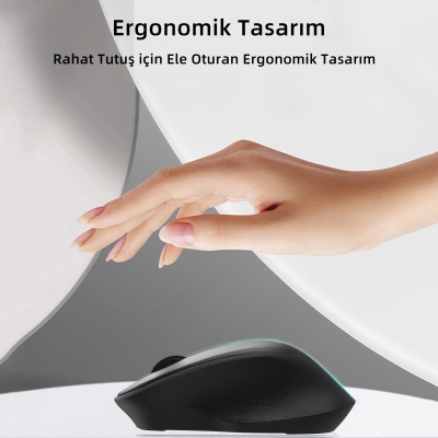 Philips SPK7448 Bluetooth 5.2 ve 2.4GHz 1600DPI Sessiz Optik Kablosuz Mouse Siyah - 6