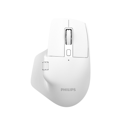 Philips SPK7858 Bluetooth 5.0 4000DPI Şarjlı Sessiz Hızlı Kaydırma Kablosuz Mouse Beyaz - 6